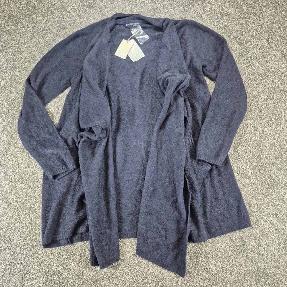 NWT Barefoot Dreams CozyChic Lite Island Wrap Cardigan Womens L/XL Indigo Blue